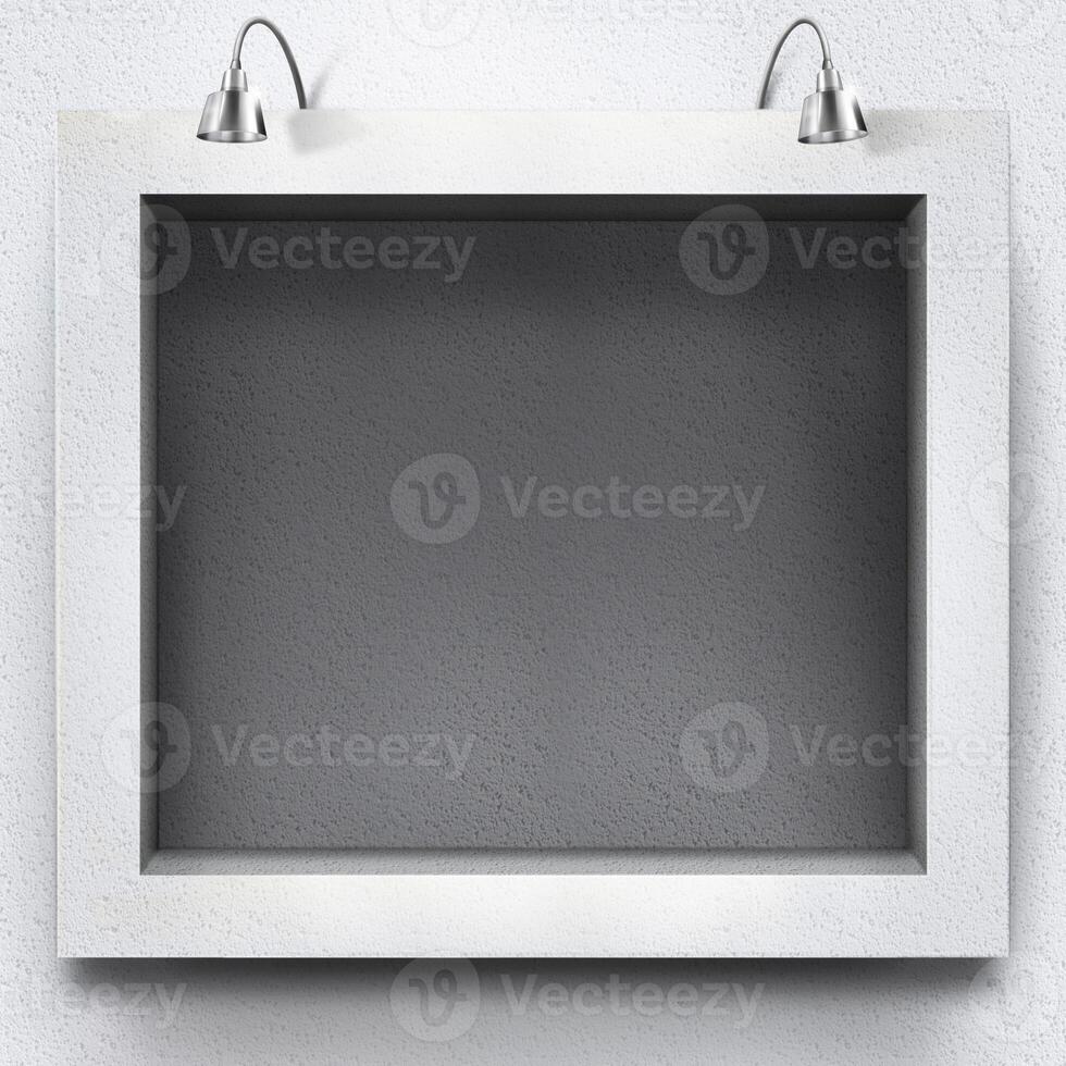 Creative frame with a picture or a text placeholder template, framing mock up illustration photo