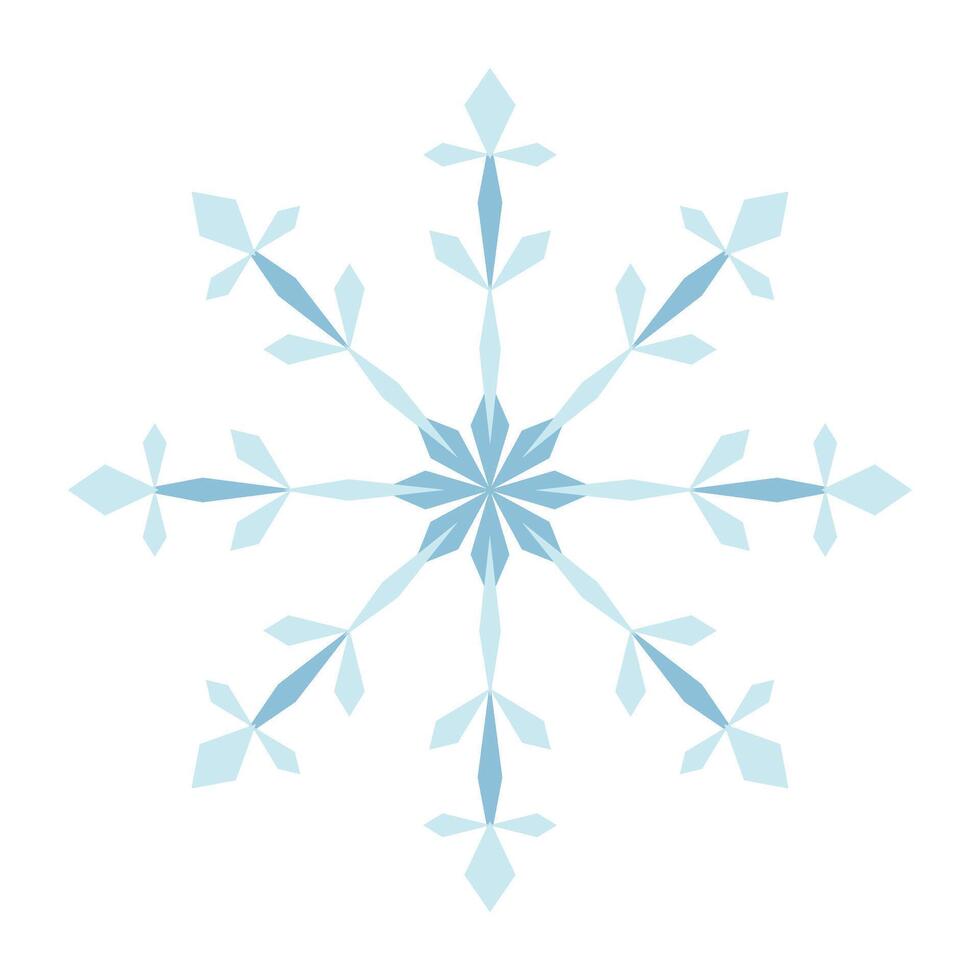Snowflake. Abstract figure of a snowflake. Winter decorative element in flat style. vector