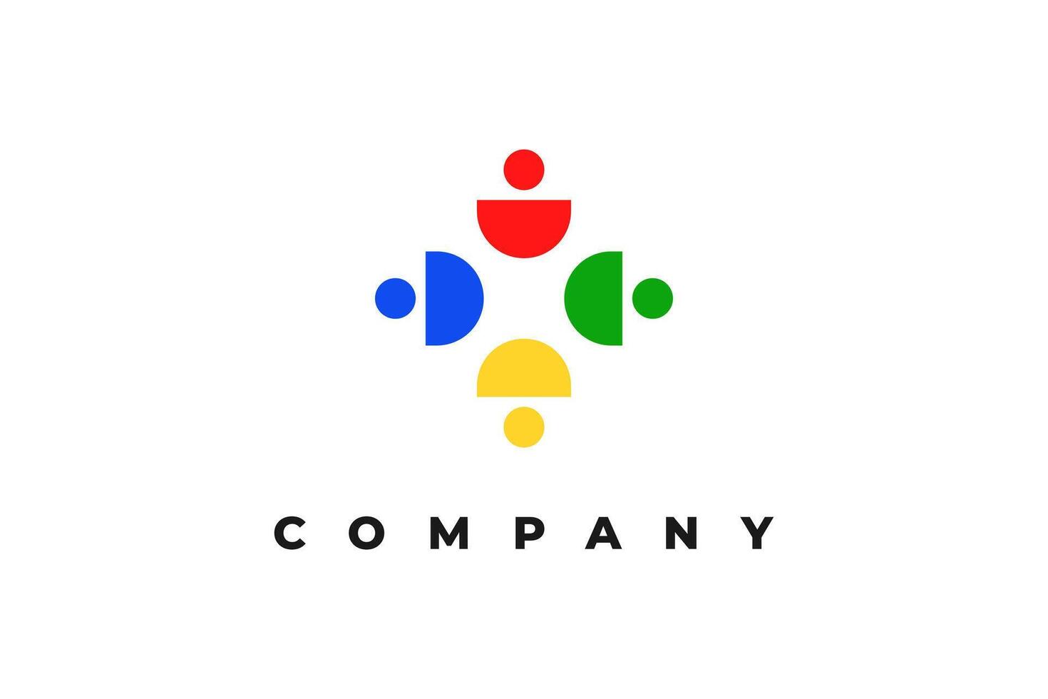 colorful logos of humanitarian institutions or communities vector