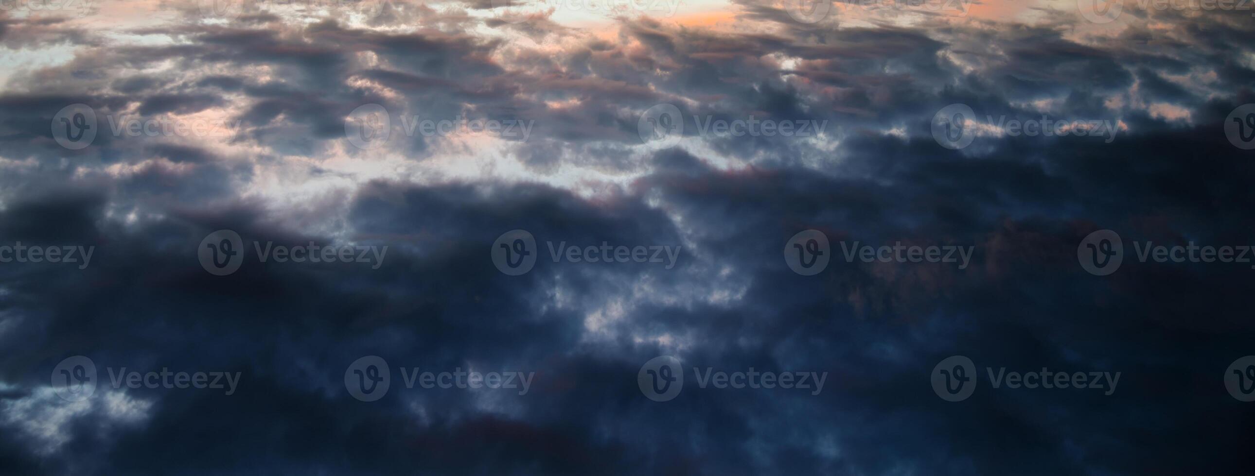 Stormy sky aerial view photo