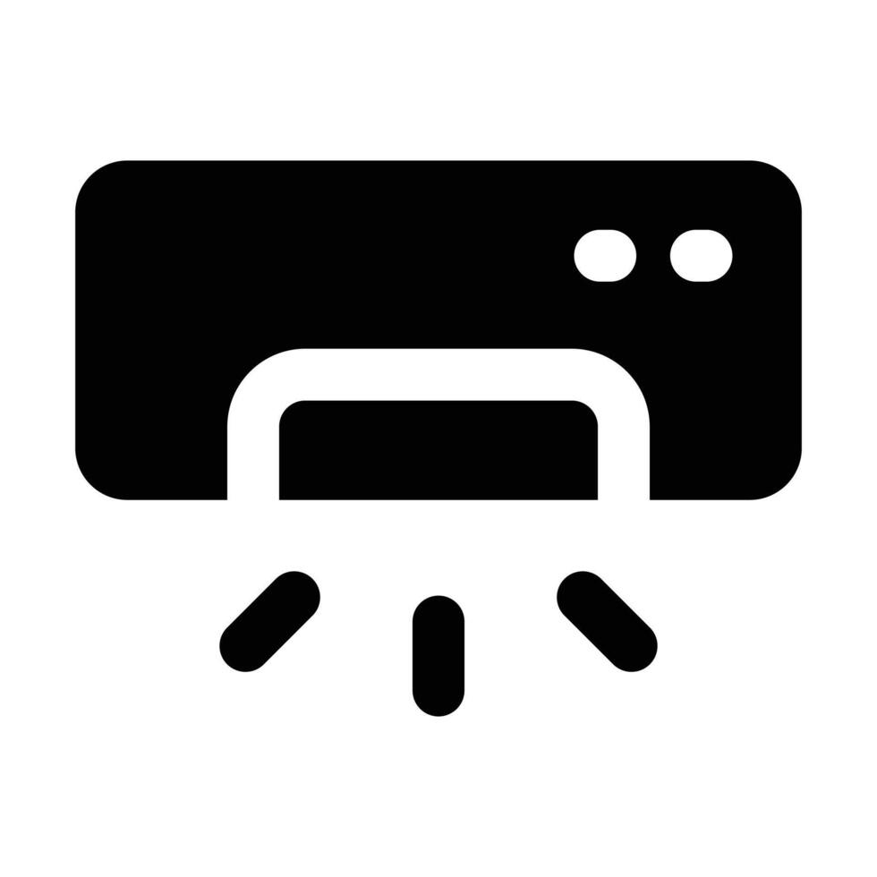 Simple Air Conditioner glyph icon. The icon can be used for websites, print templates, presentation templates, illustrations, etc vector