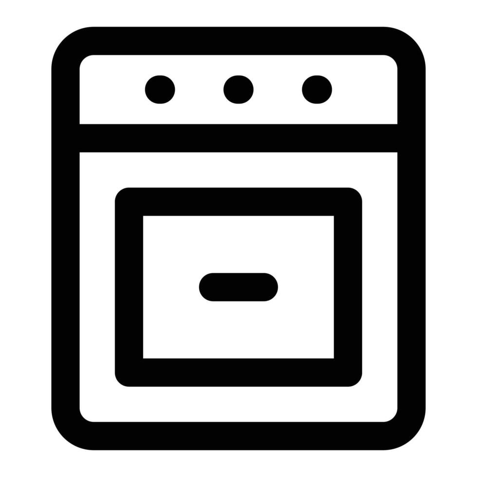 Simple Oven icon. The icon can be used for websites, print templates, presentation templates, illustrations, etc vector