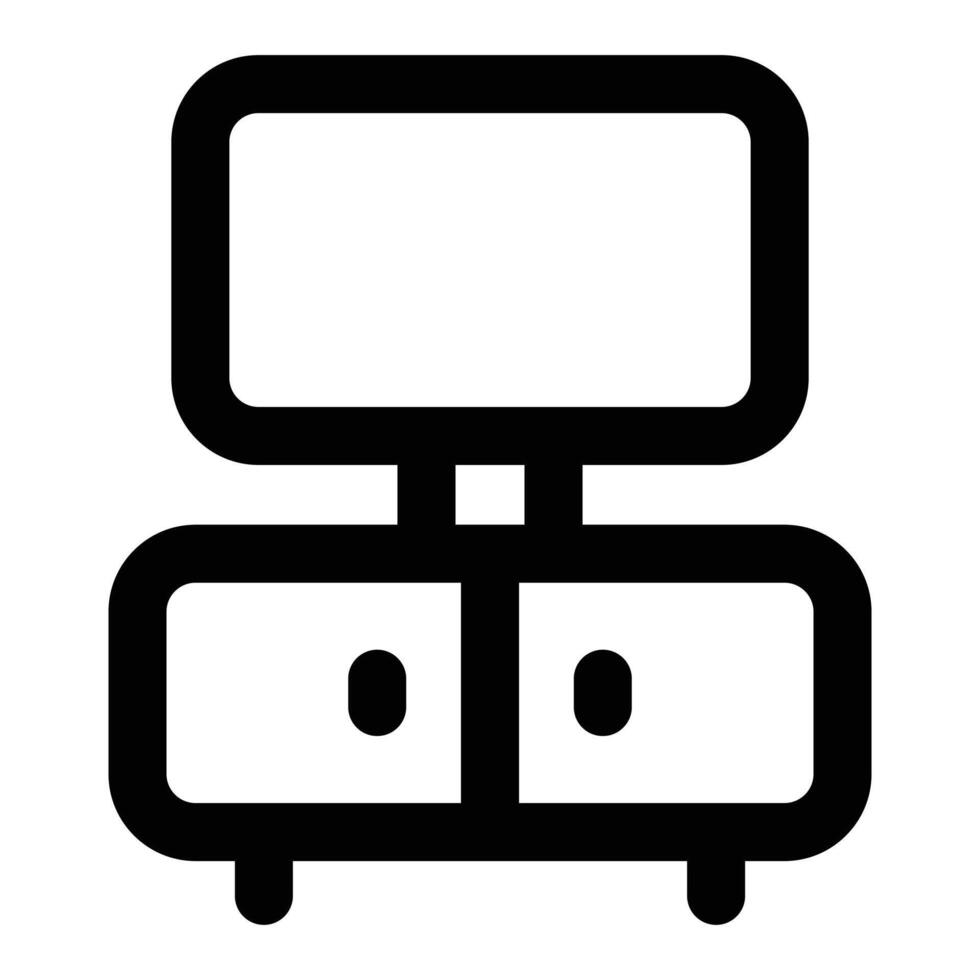 Simple Tv Stand icon. The icon can be used for websites, print templates, presentation templates, illustrations, etc vector