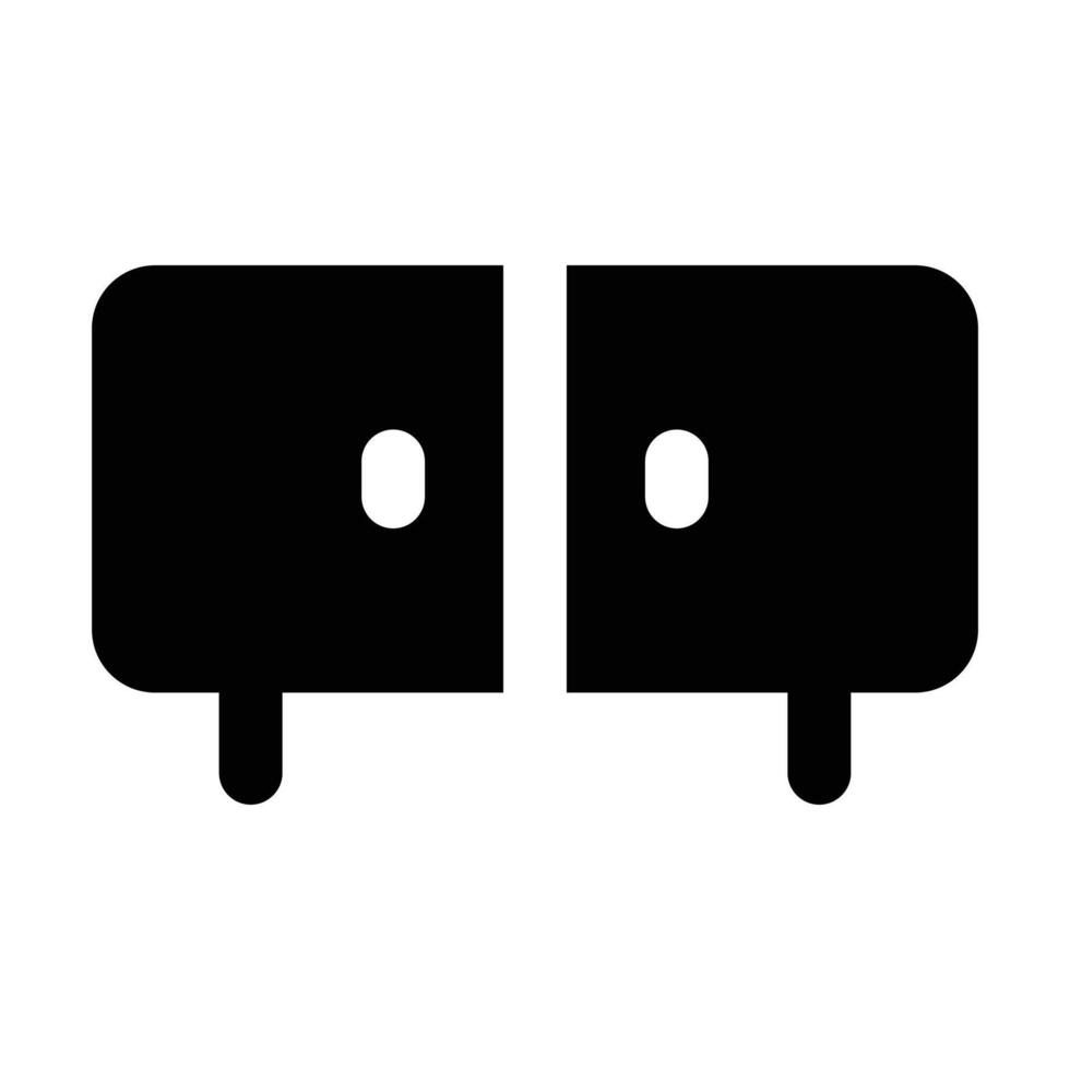 Simple Cabinet glyph icon. The icon can be used for websites, print templates, presentation templates, illustrations, etc vector