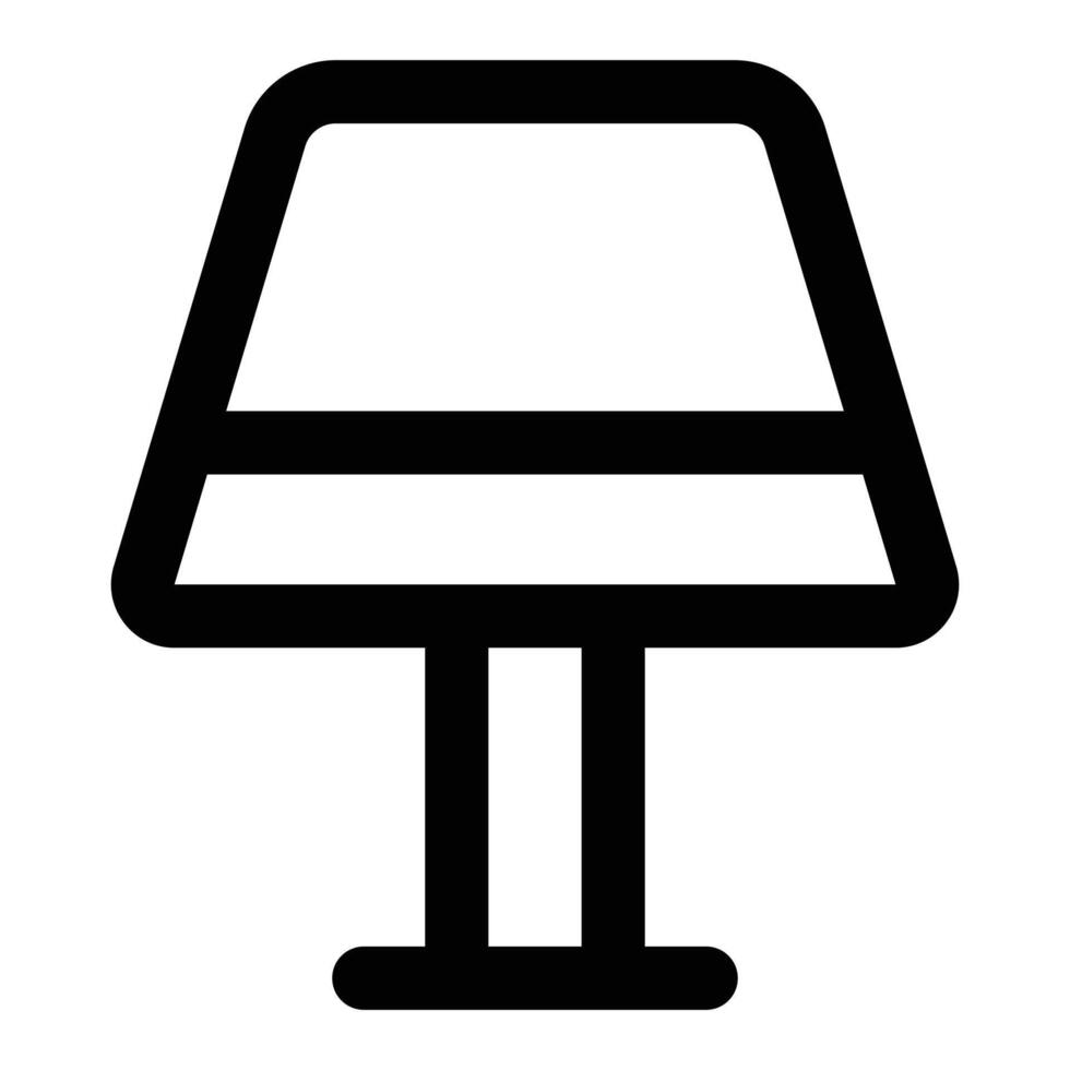 Simple Desk Lamp icon. The icon can be used for websites, print templates, presentation templates, illustrations, etc vector