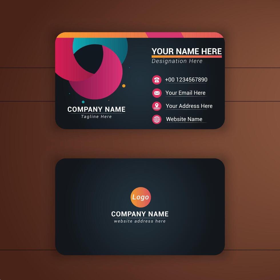 MODERN PROFESSIONAL BUSINESS CARD DESIGN vector
