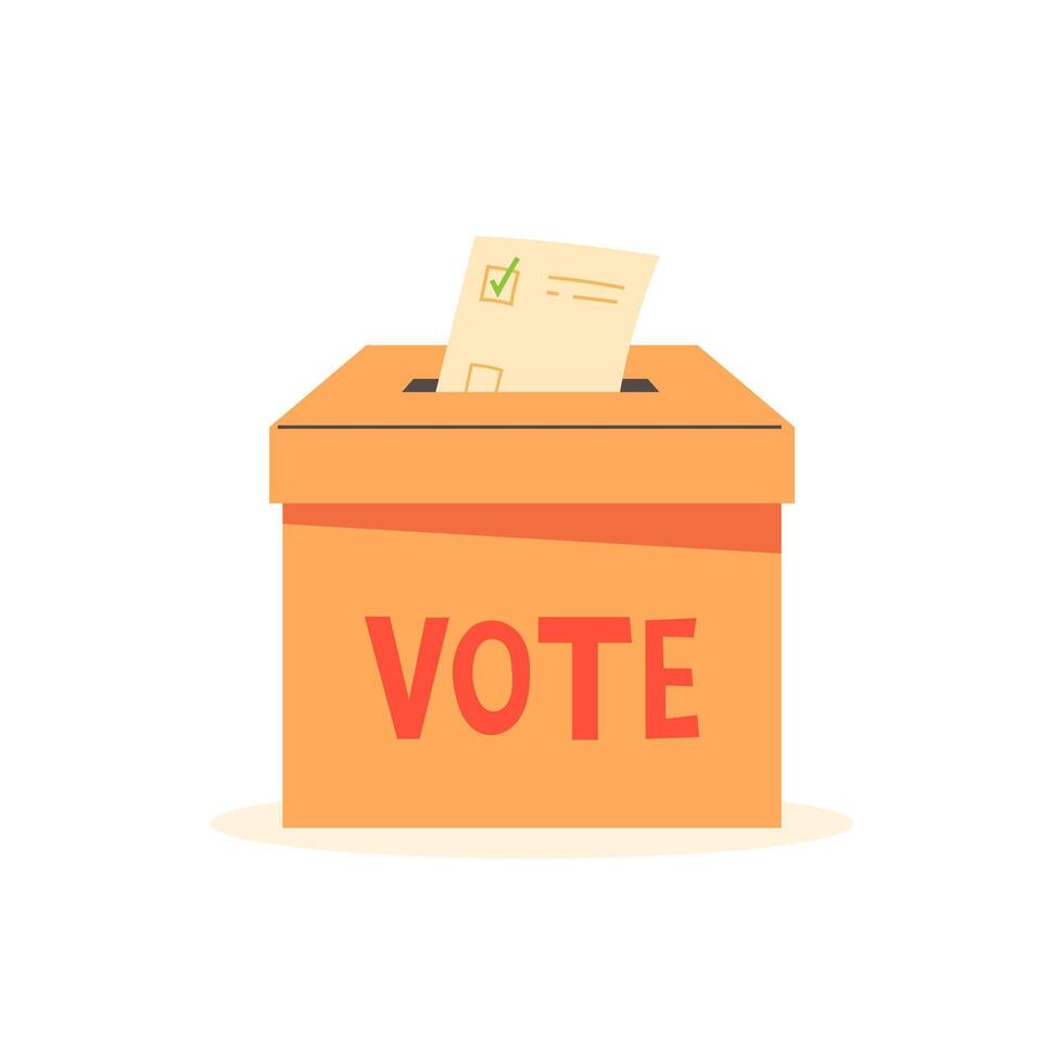 Ballot box. Voting concept vector