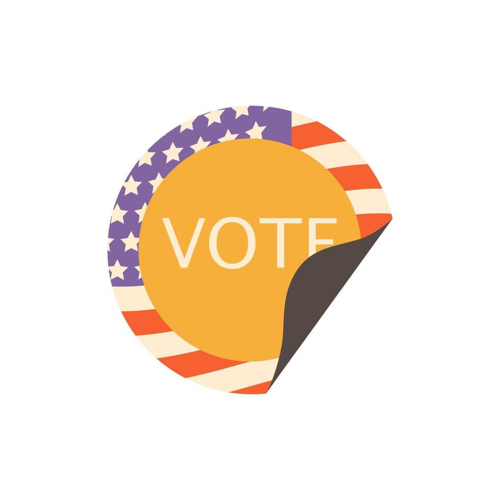 Round voting sticker. Vote stamp, seal. badge, icon template vector