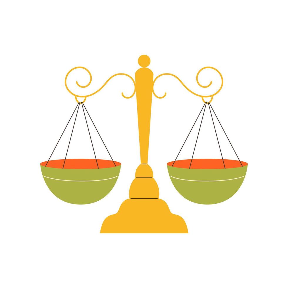 Libra on white background. Choice concept vector