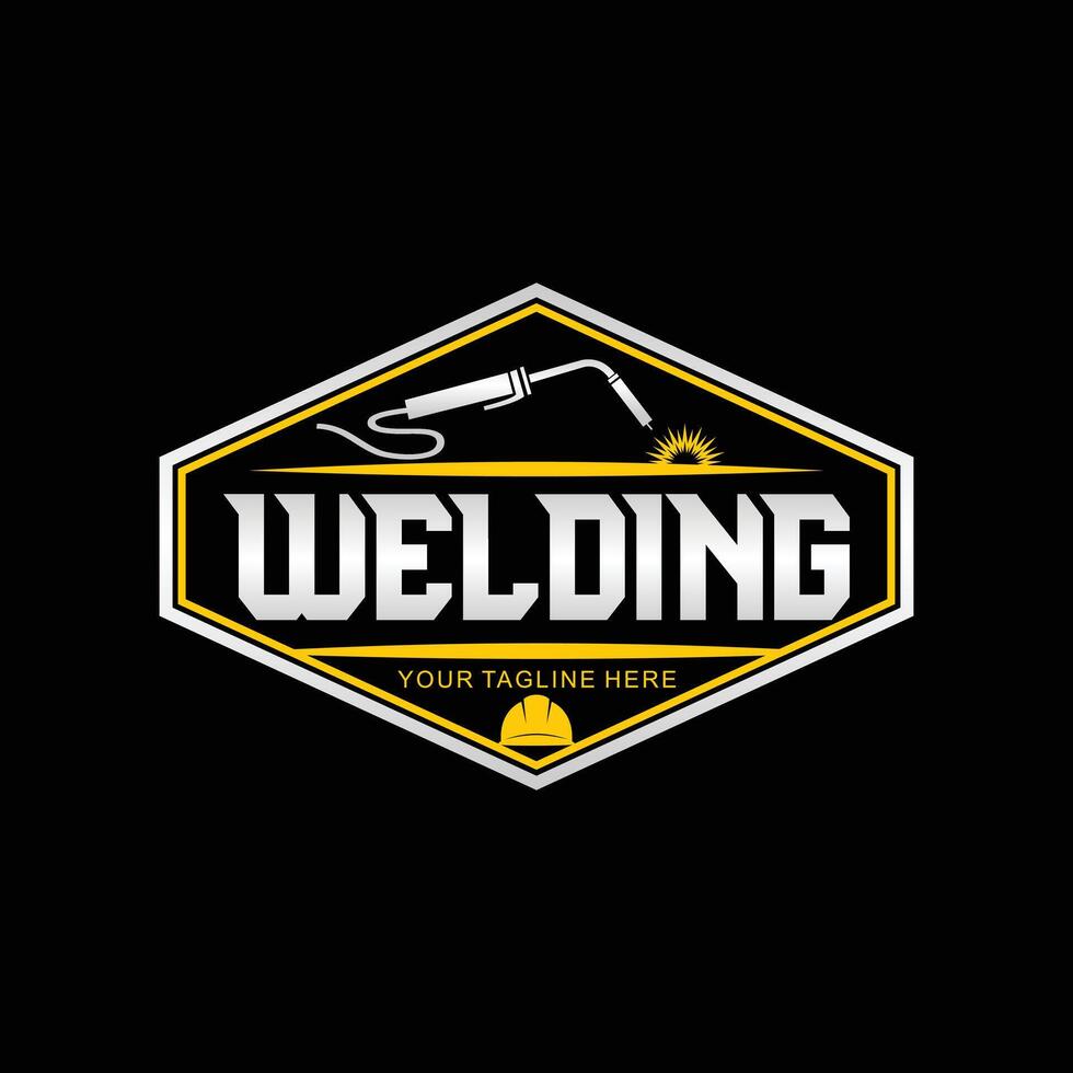 welding logo design vector