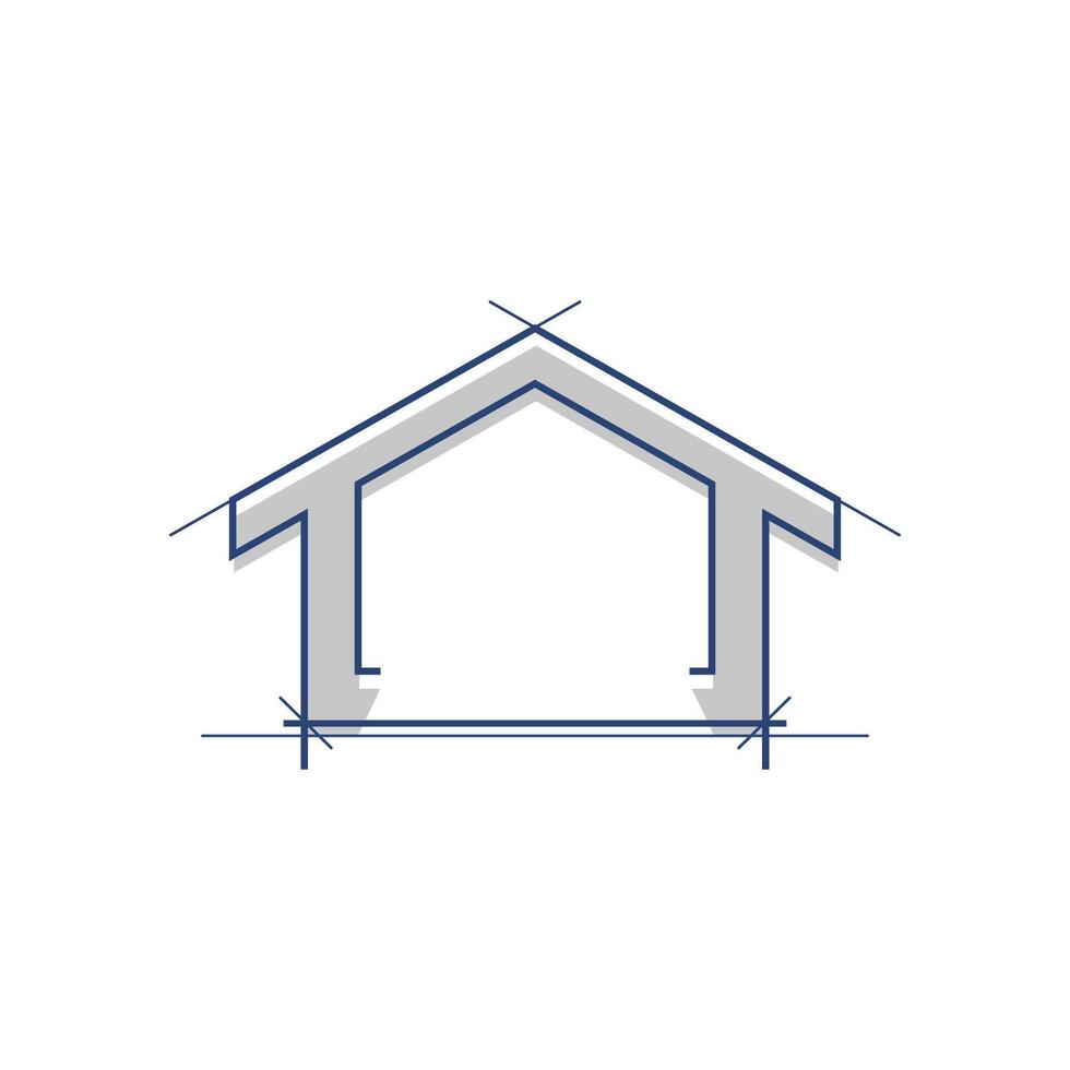 House construction logo . Building architecture line real estate industry company logo vector