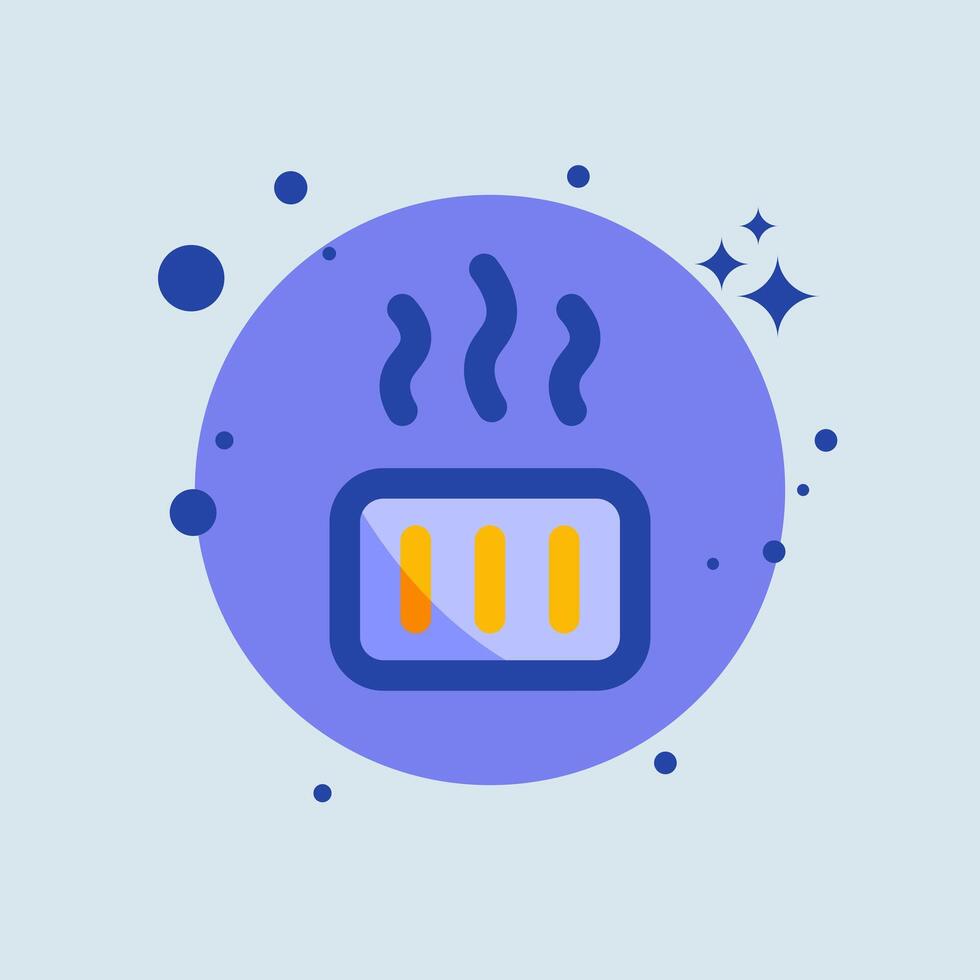 Heating flat illustration. Warm signs illustration. vector
