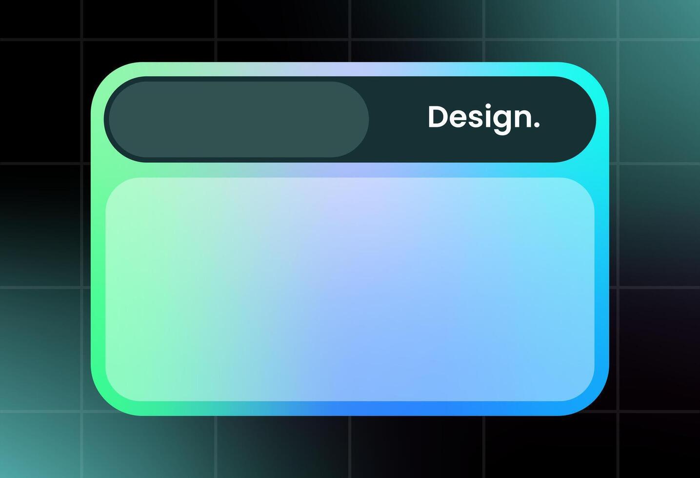 Futuristic design element in gradient colors. Pop up interface element. vector