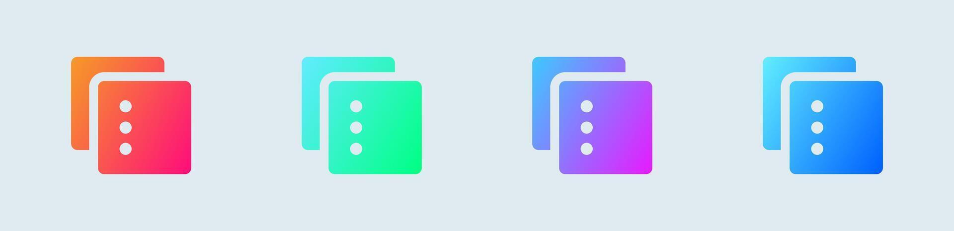 Option solid icon in gradient colors. Application signs illustration. vector
