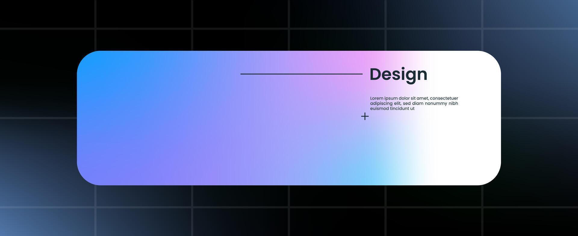 Modern design element in gradient color. Futuristic pop up interface. vector