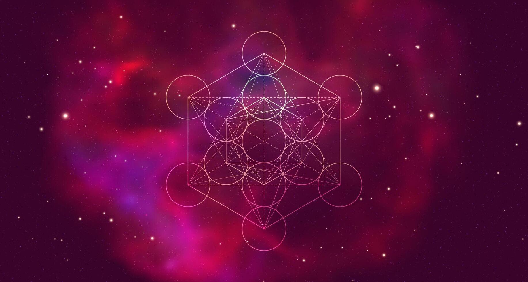 Mystical sacred geometry symbol. Spirituality, harmony vector
