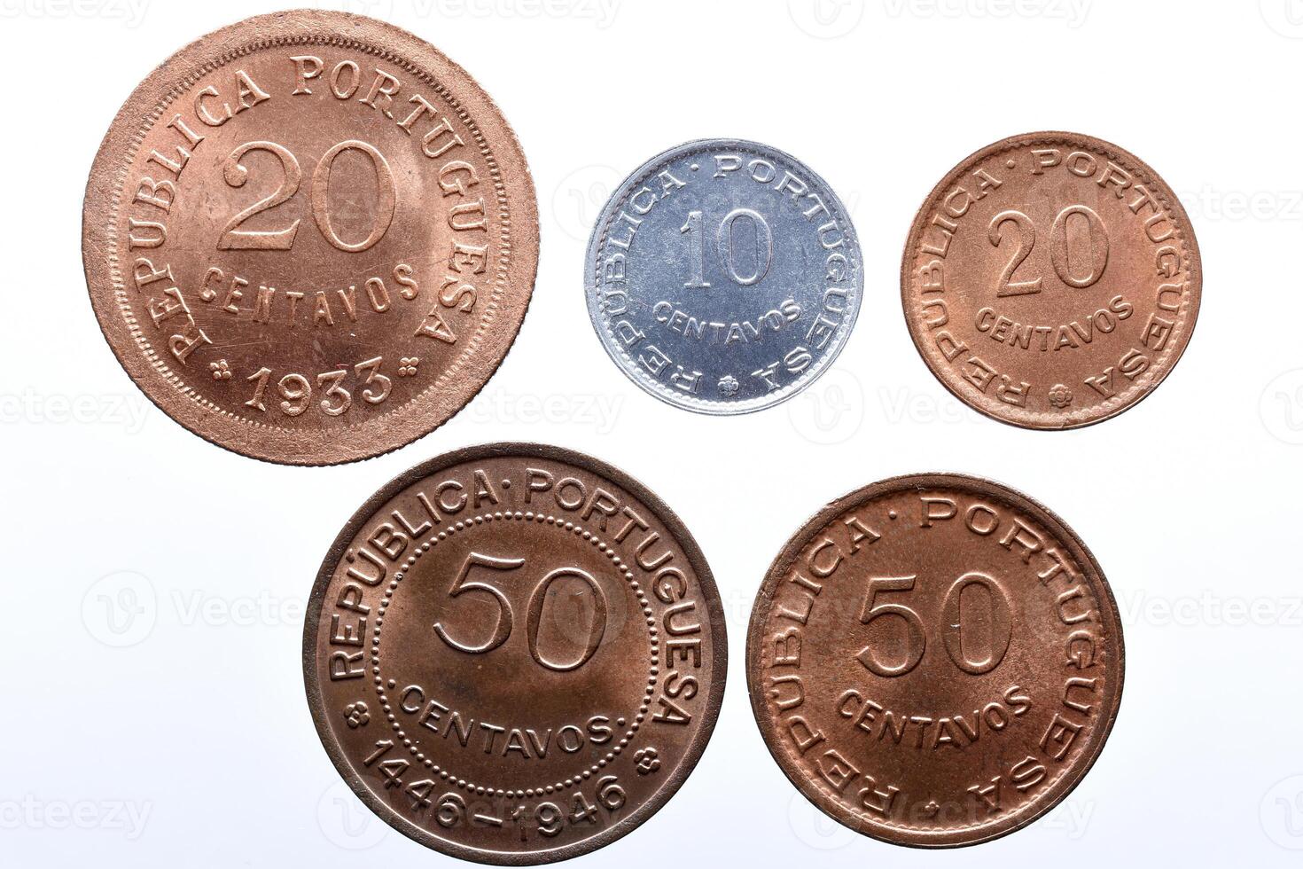 Guine Set Coins. Portugal Coins photo