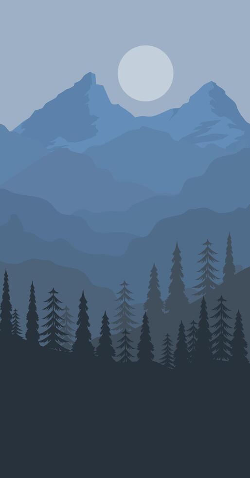 Vertical background landscape vector