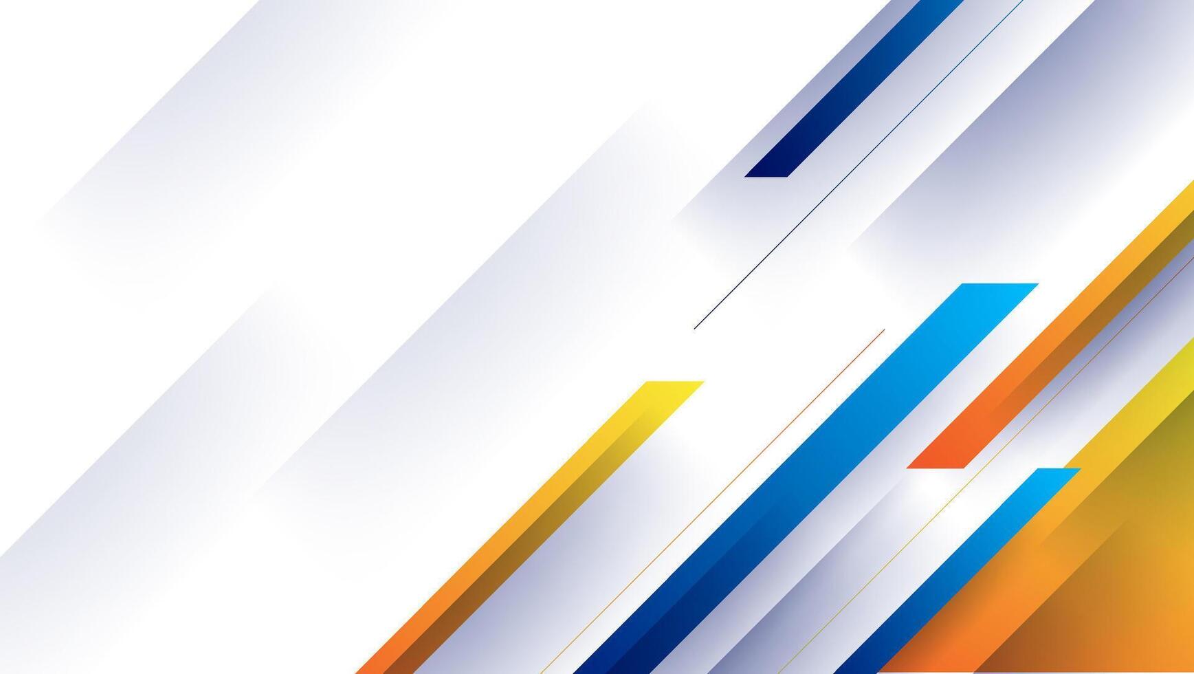 blue and yellow diagonal stripes background for corporate design vector