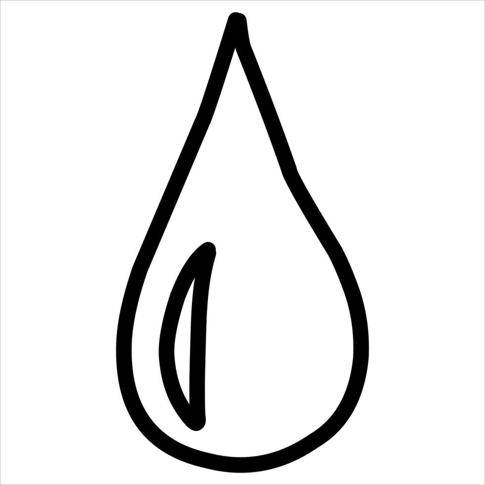 A drop illustration, Hand-drawn doodles illustration.Line art vector