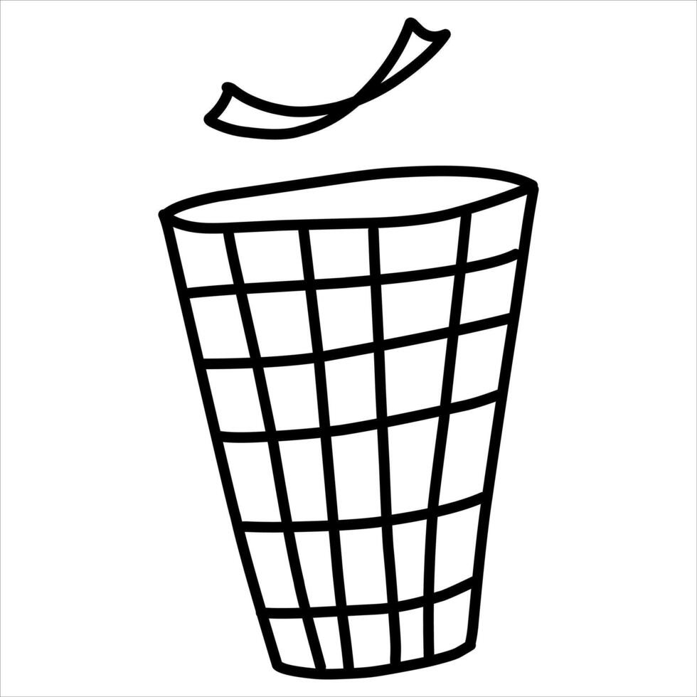 Urn illustration. Hand-drawn doodles illustration.Line art vector
