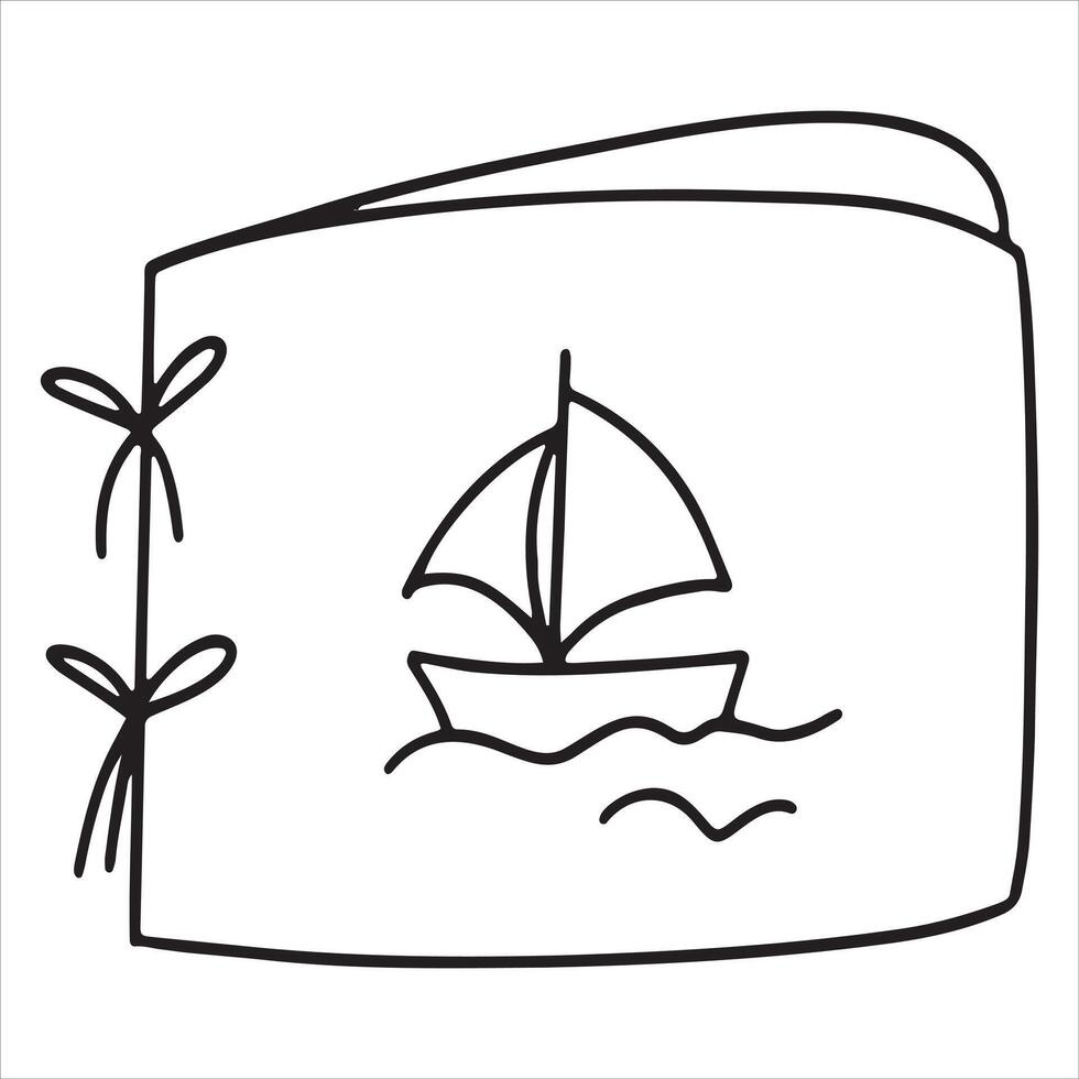 Hand drawn notebook, diary, planner doodle vector