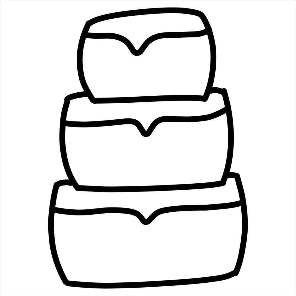 Reusable containers illustration. Hand-drawn doodles illustration.Line art vector