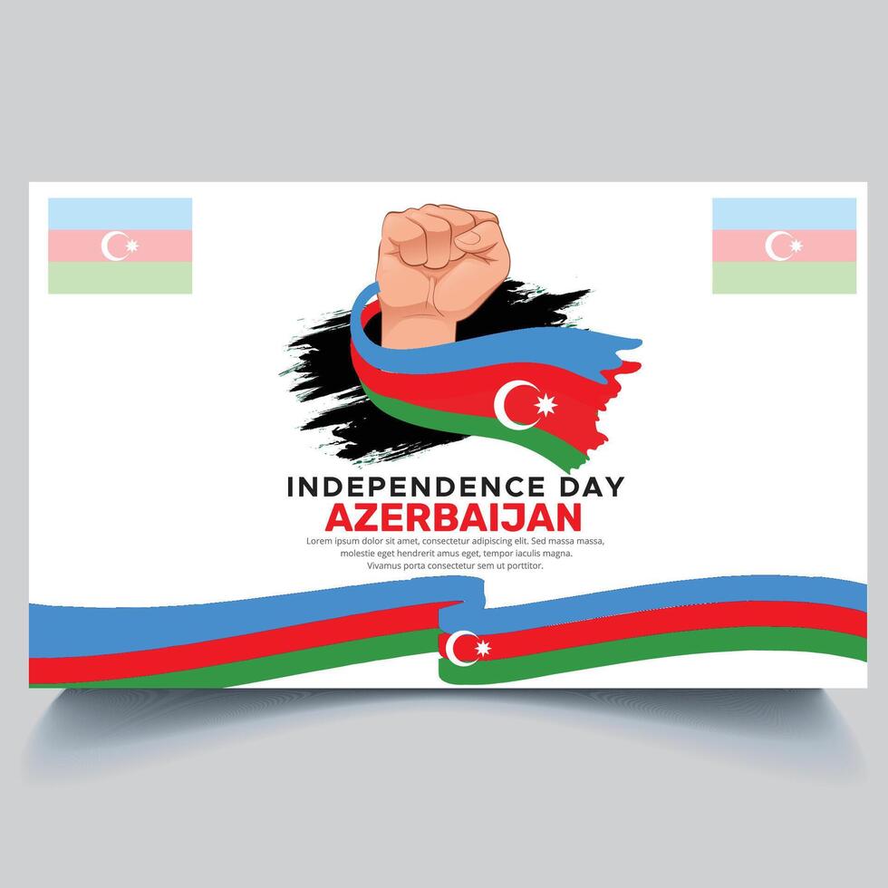 Happy Azerbaijan Independence Day Banner vector