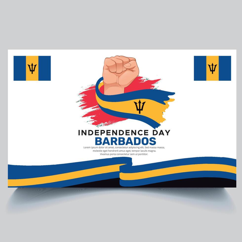 Happy Barbados Independence Day Banner vector