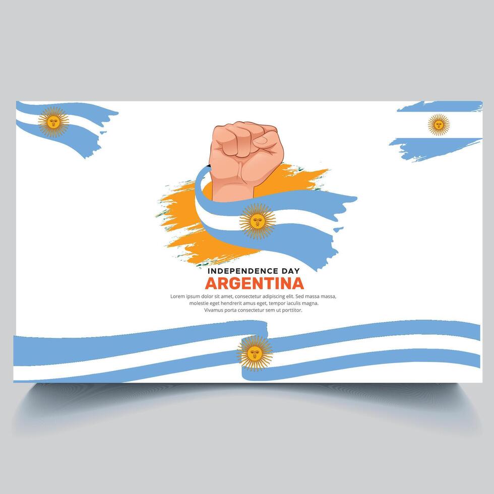 Happy Argentina Independence Day Banner . vector