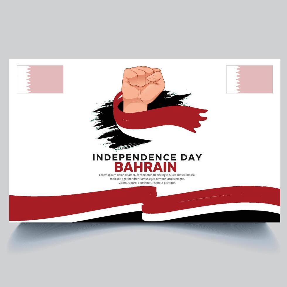 Happy Bahrain Independence Day Banner vector