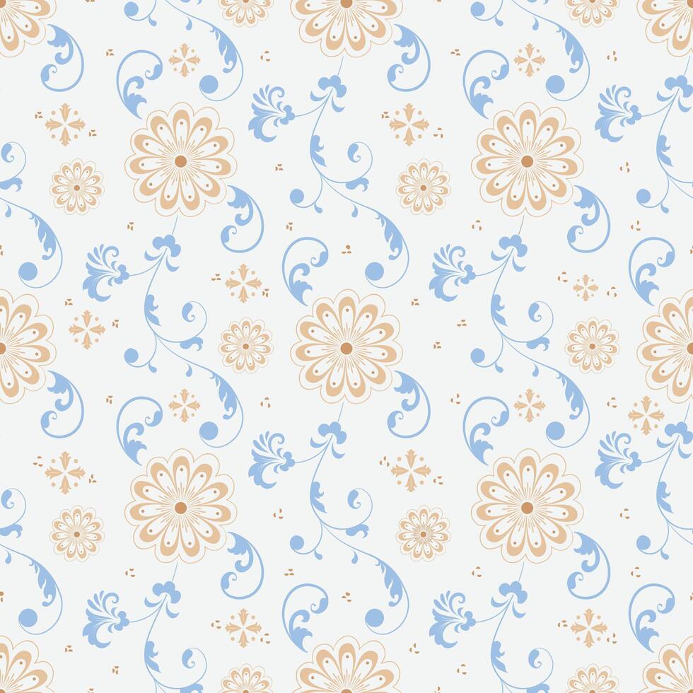 Collage contemporary floral seamless pattern. vector