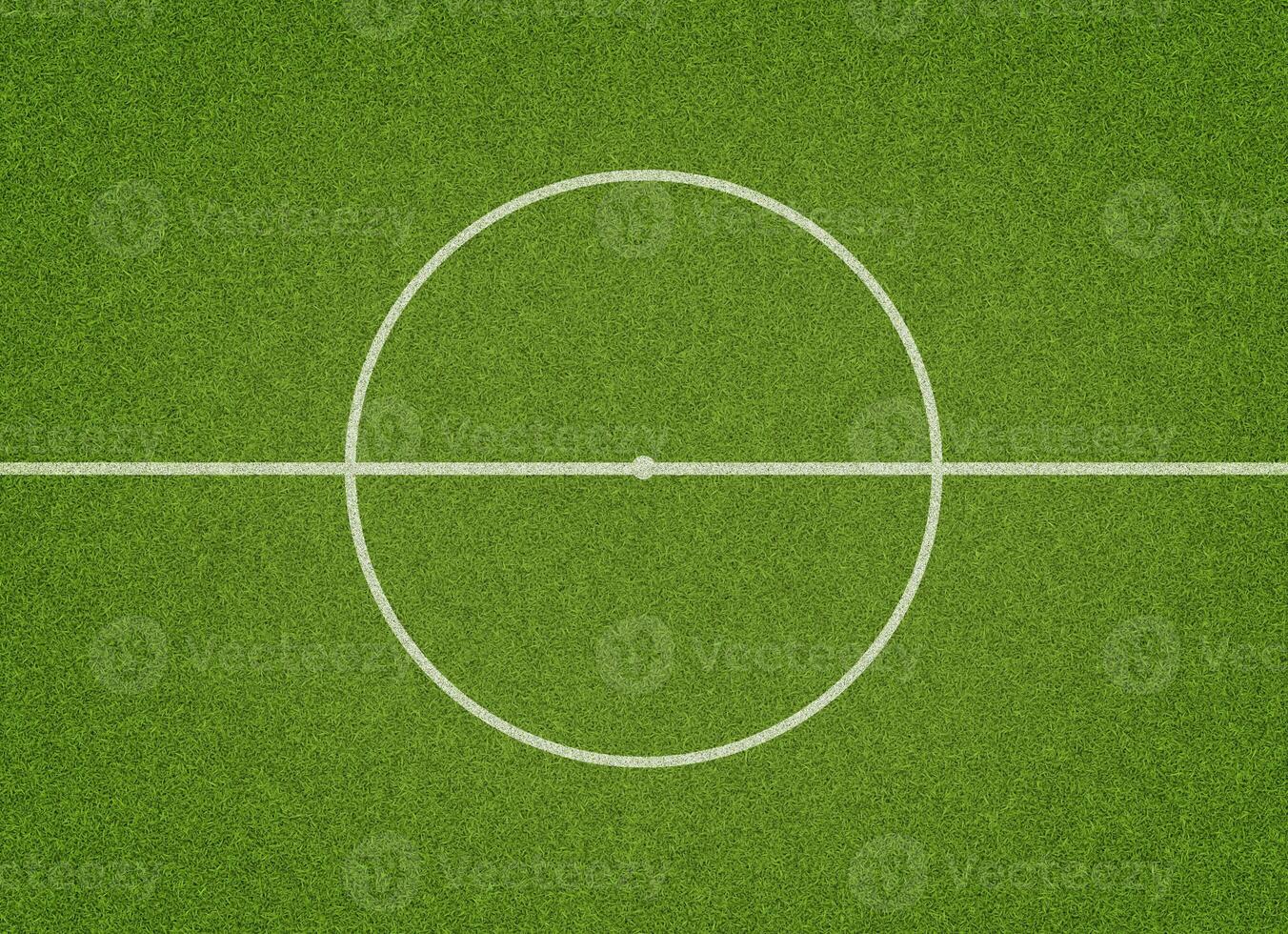 Top view. of empty football field photo
