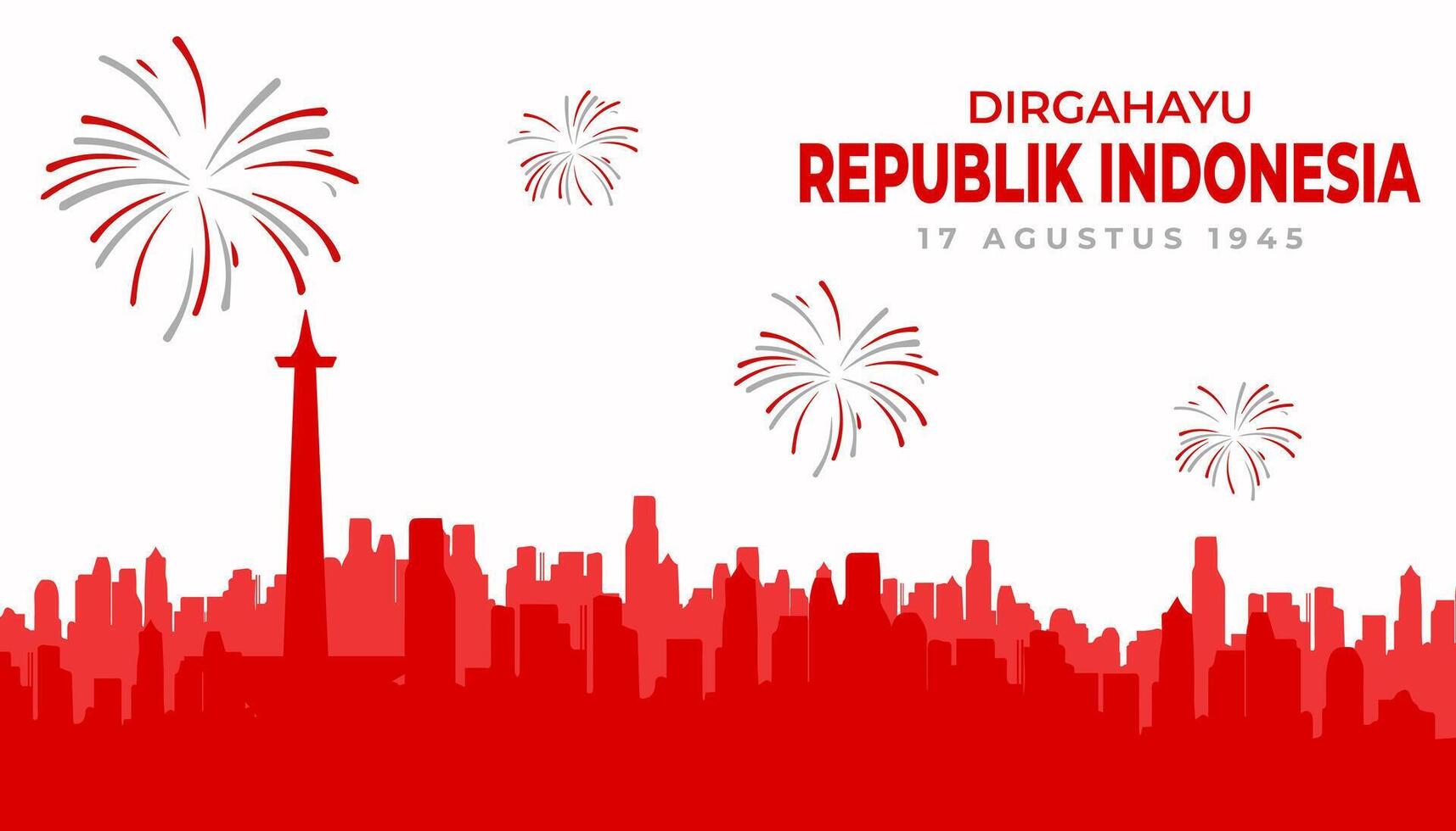 Indonesia Happy Independence Day vector