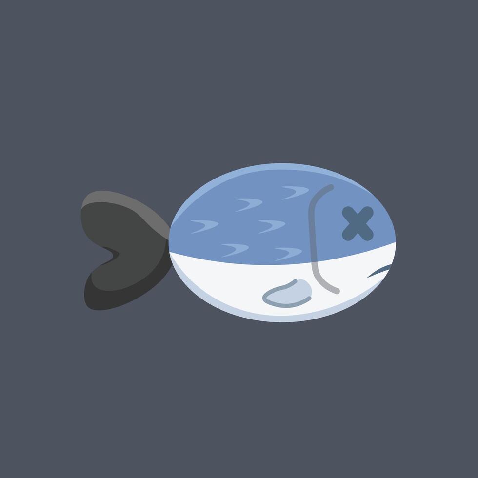 dead fish in flat design. 49054085 Vector Art at Vecteezy