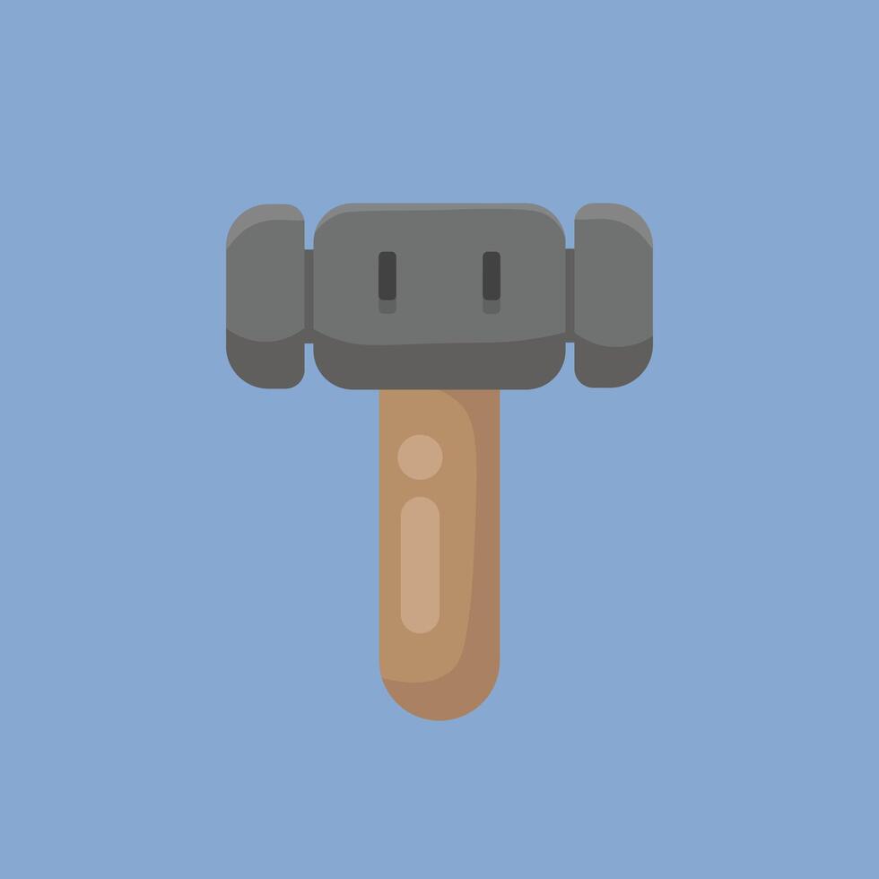 a hammer in flat design. vector