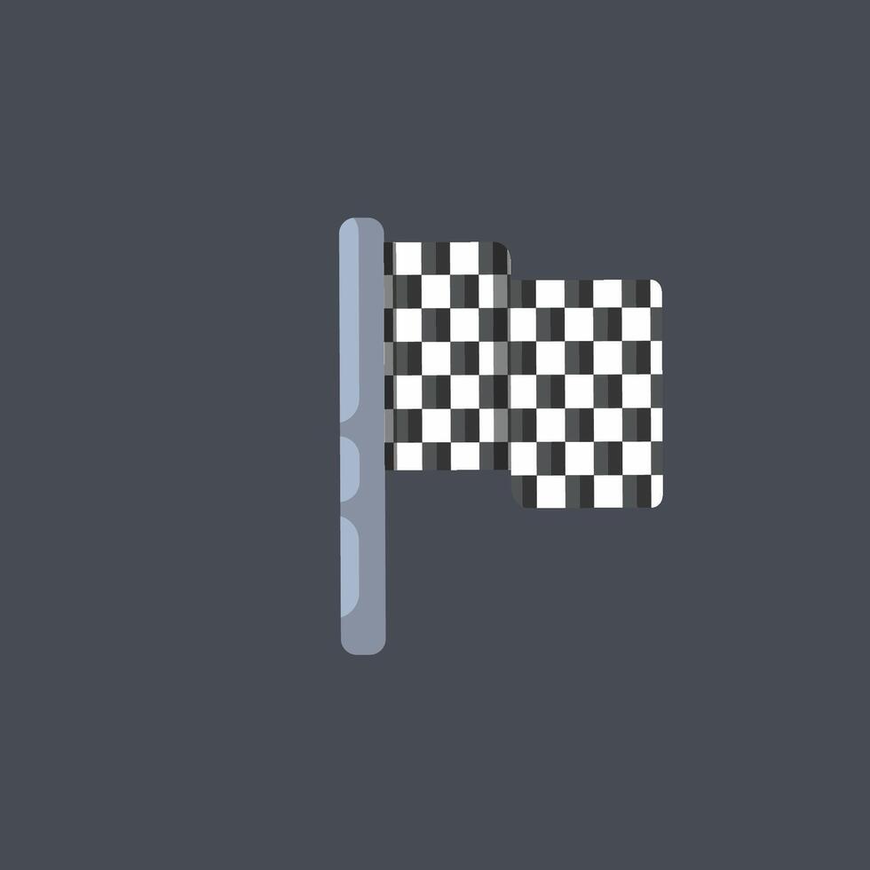 race flag in flat design. vector