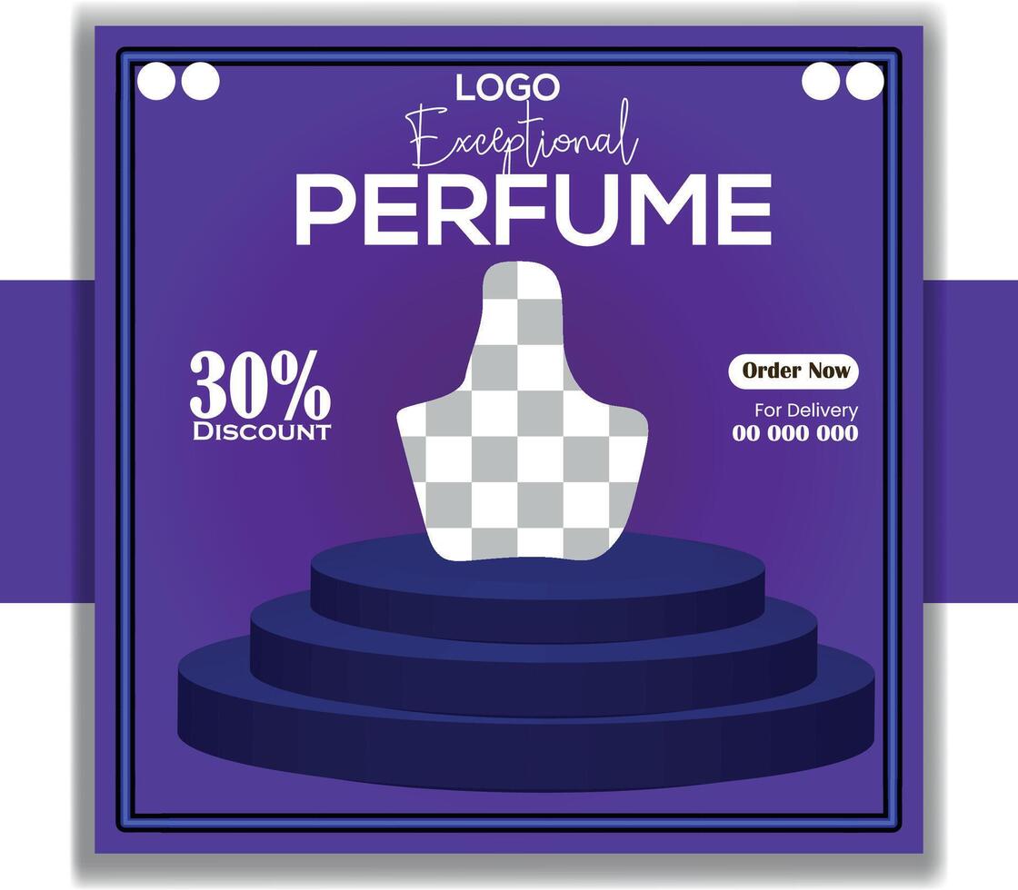 Exceptional perfume or fragrance social media vector
