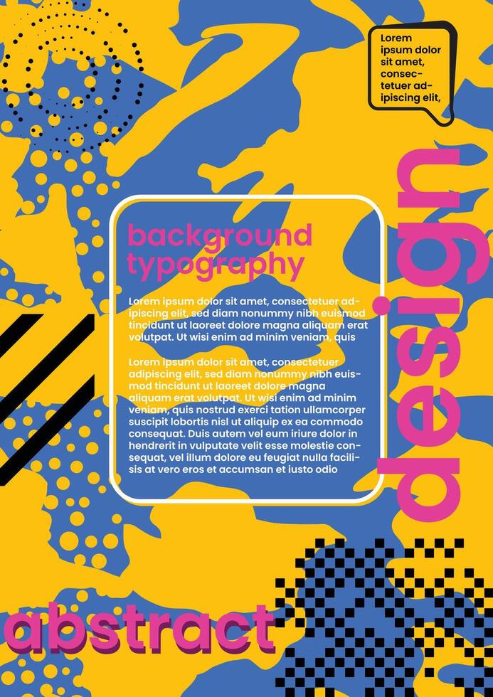 Colorful vibrant abstract poster template background vector