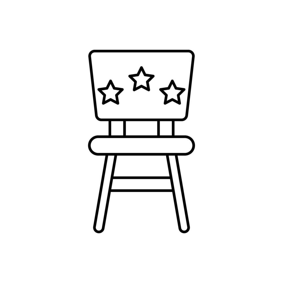 director chair concept line icon. Simple element illustration.director chair concept outline symbol design. vector