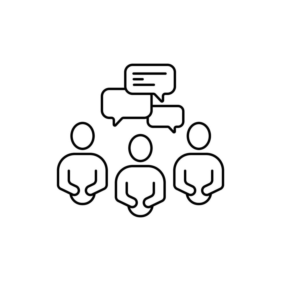 conversation concept line icon. Simple element illustration. conversation concept outline symbol design. vector
