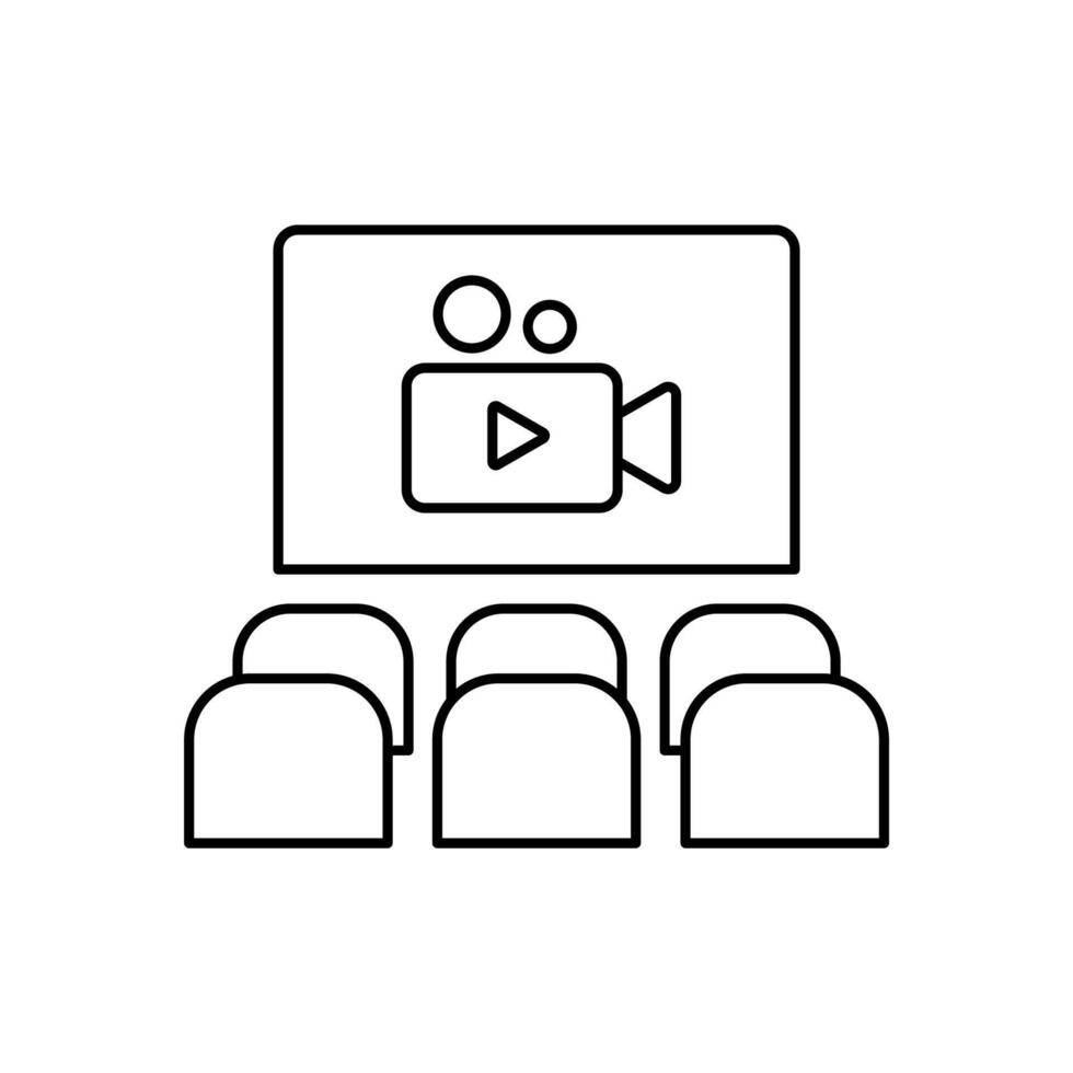 cinema concept line icon. Simple element illustration. cinema concept outline symbol design. vector
