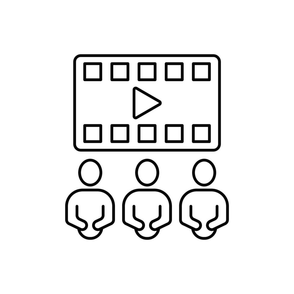 audience concept line icon. Simple element illustration.audience concept outline symbol design. vector