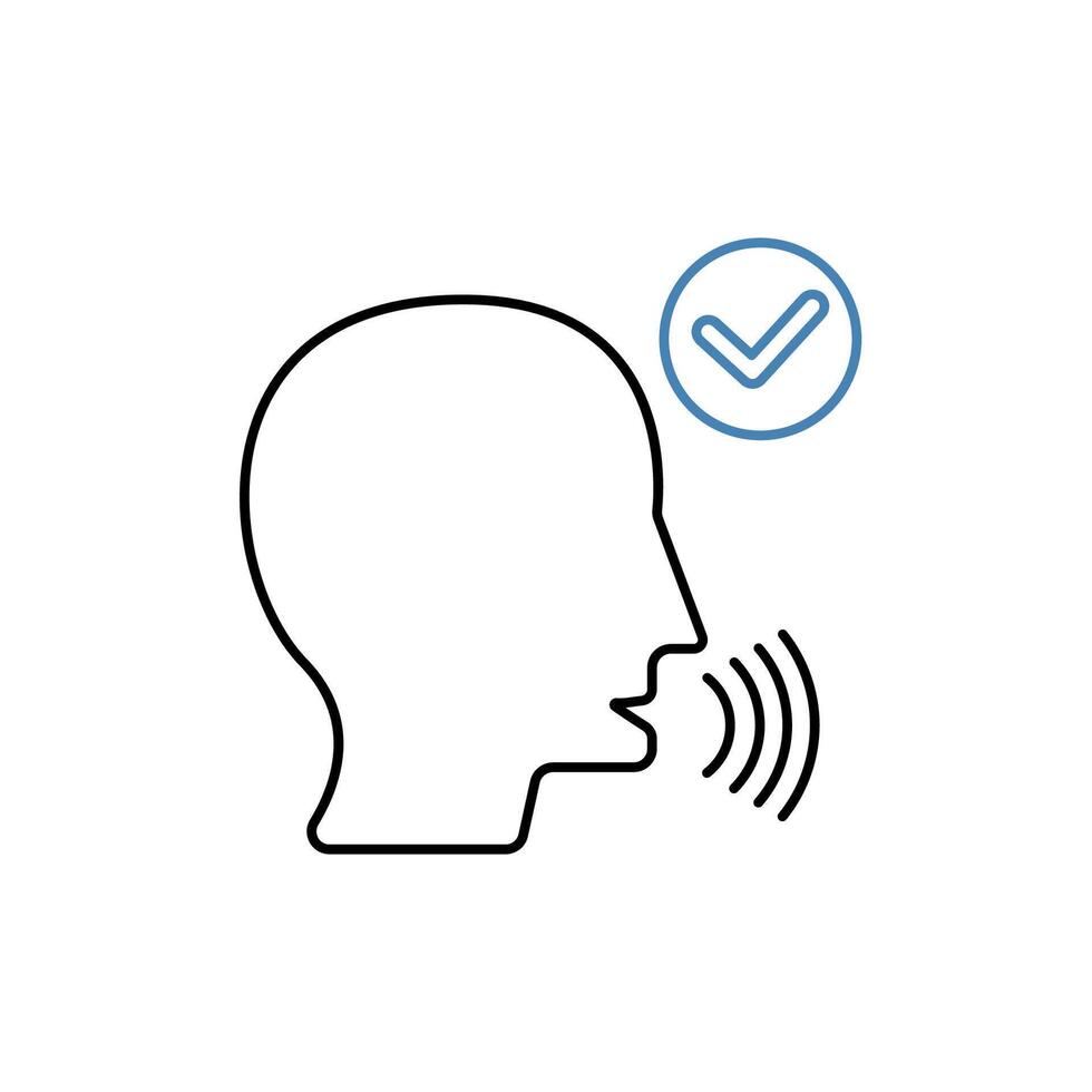 speak concept line icon. Simple element illustration. speak concept outline symbol design. vector