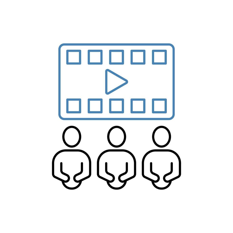 audience concept line icon. Simple element illustration.audience concept outline symbol design. vector