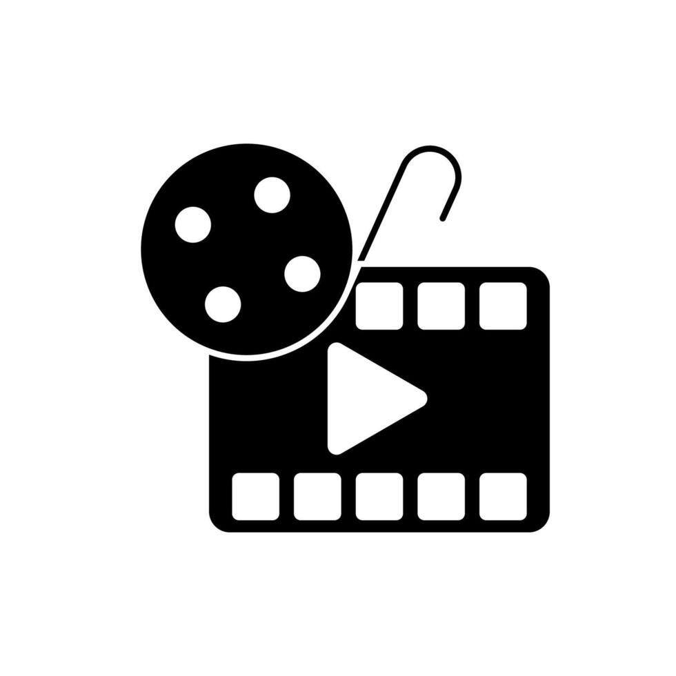 movie concept line icon. Simple element illustration. movie concept outline symbol design. vector