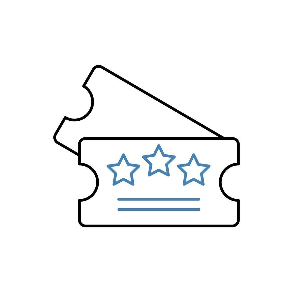 ticket concept line icon. Simple element illustration. ticket concept outline symbol design. vector