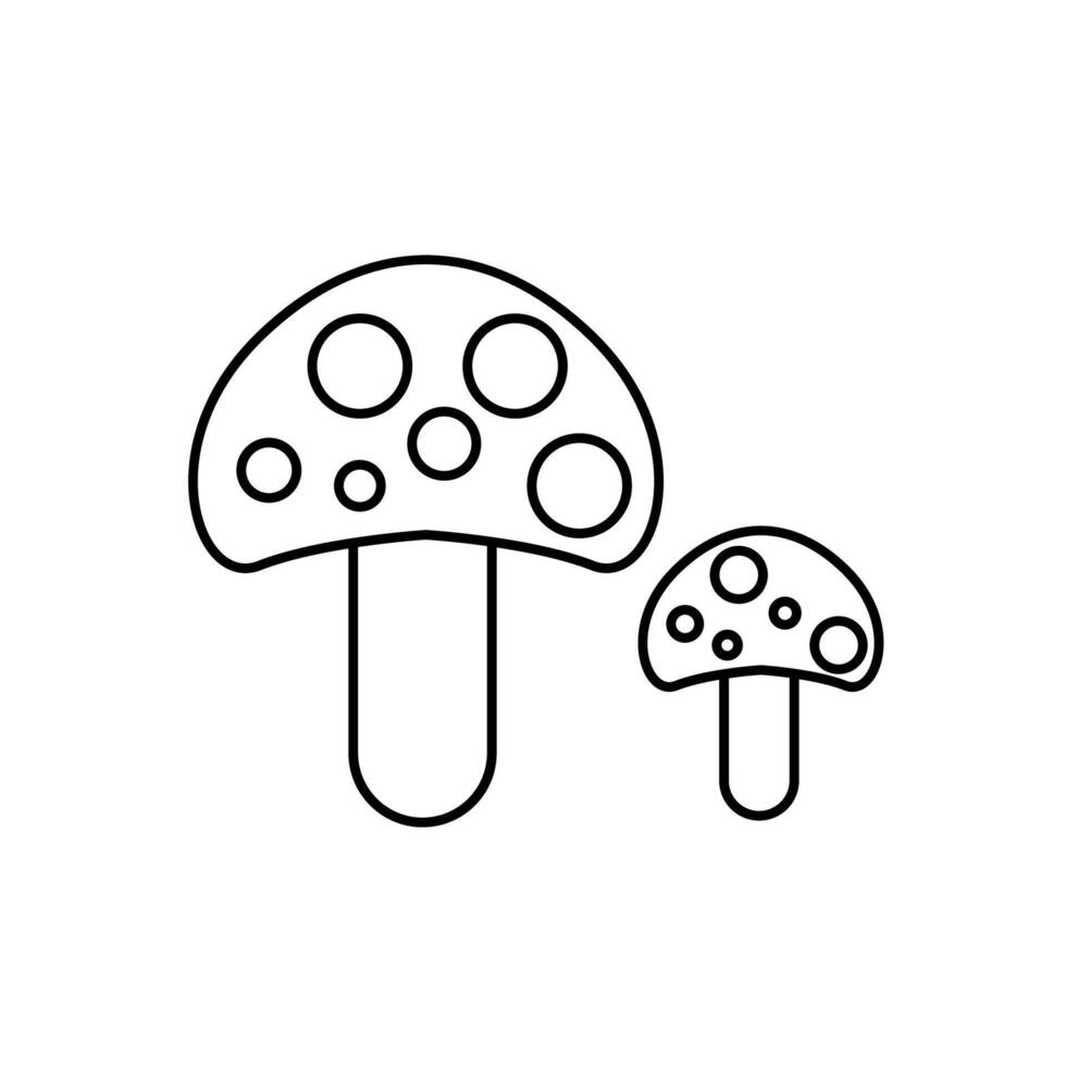 mushroom concept line icon. Simple element illustration.mushroom concept outline symbol design. vector