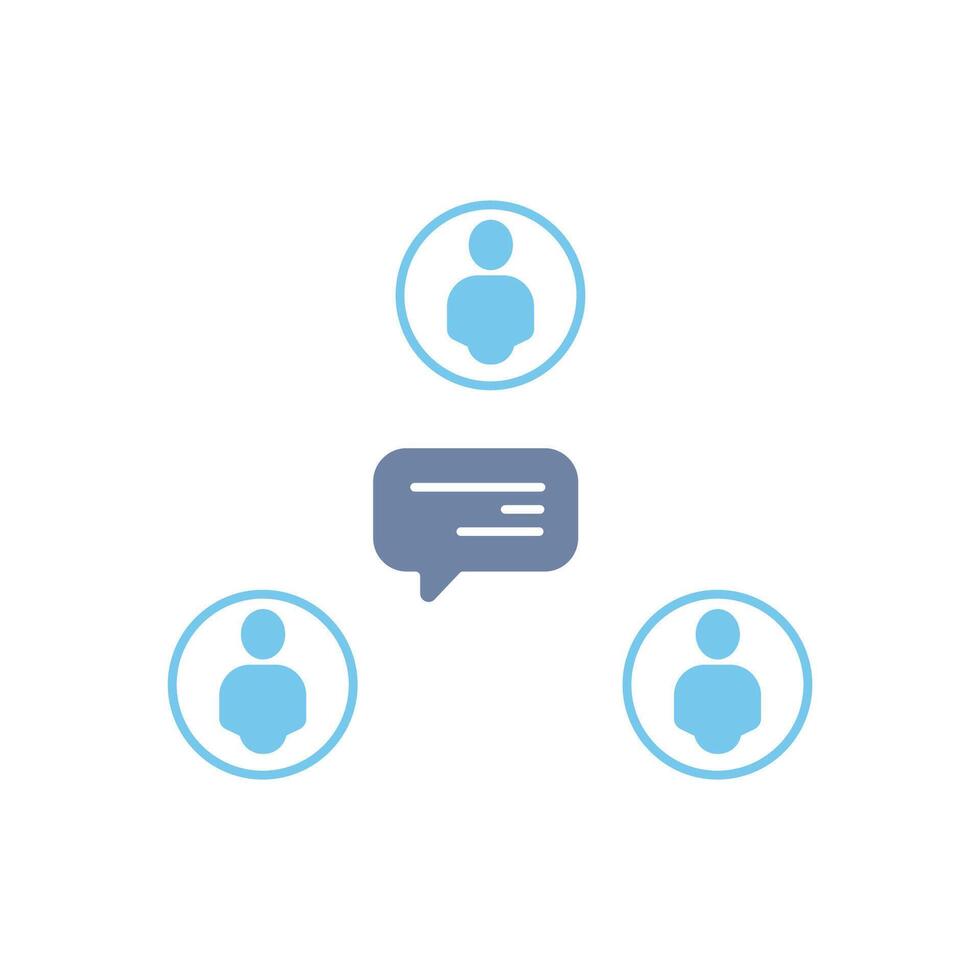 group talk concept line icon. Simple element illustration. group talk concept outline symbol design. vector