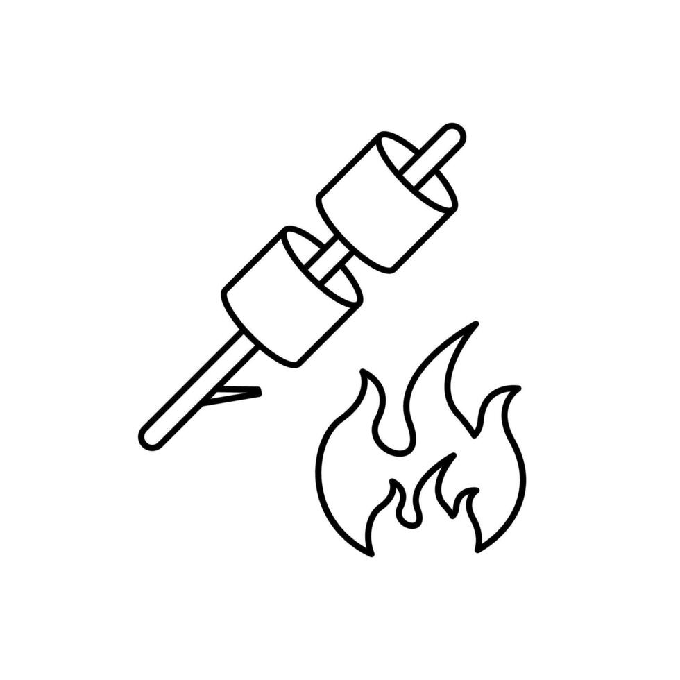 marshmallow concept line icon. Simple element illustration.marshmallow concept outline symbol design. vector